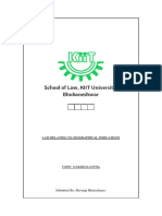 Law Relating To Geographical Indications