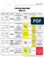10 Mile Group Training Calendar - WEEKS 6-10 - : Total Body Bicycling or Pool Running Yoga Core Strength