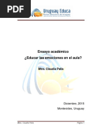 Ensayo Educar Las Emociones Claudia Palla