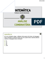 Analise Combinatoria Ao Vivo