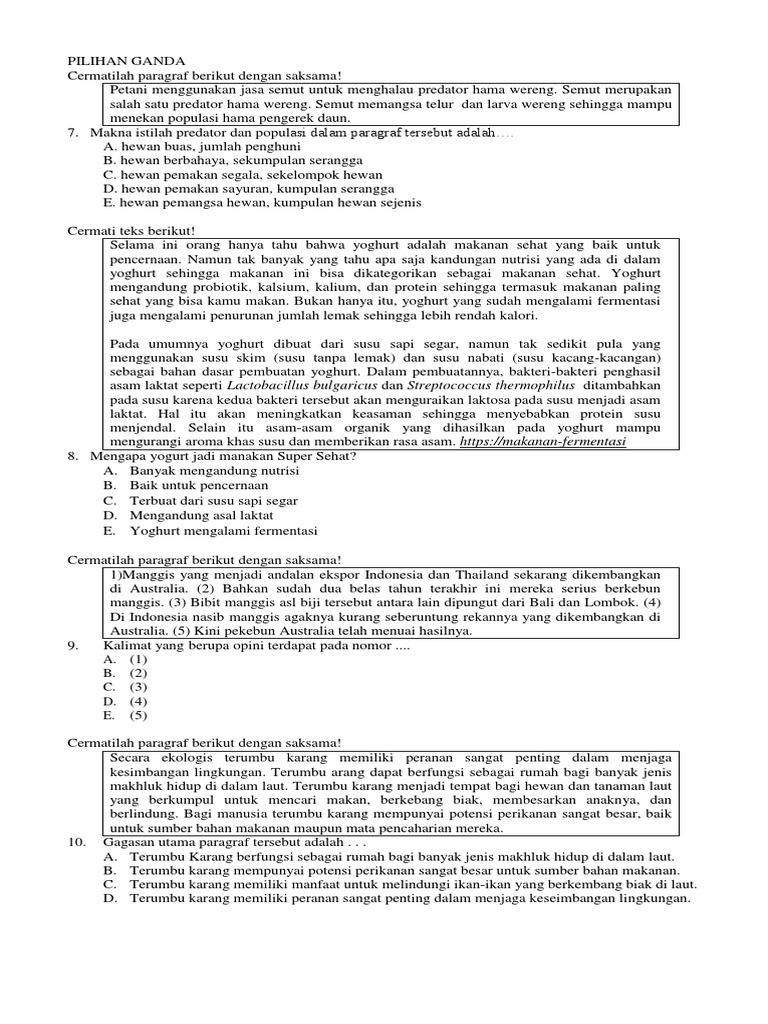 B Indo Kumpulan Soal