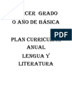 Plan Curricular Anual 2016 -Lengua 3ro Uno