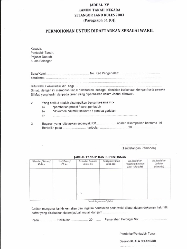 Borang Daftar Sbgi Wakil Pdf