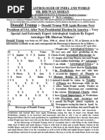 Donald Trump In Eyes Of Greatest Astrologer Of India And World DR. BHUWAN MOHAN.