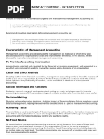 Management Accounting - Introduction