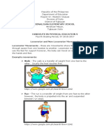 Locomotor and Non Locomotor Movements