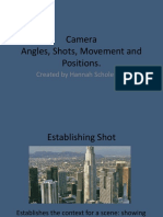 Camera Angles, Shots, Movement and Positions.: Created by Hannah Scholefield