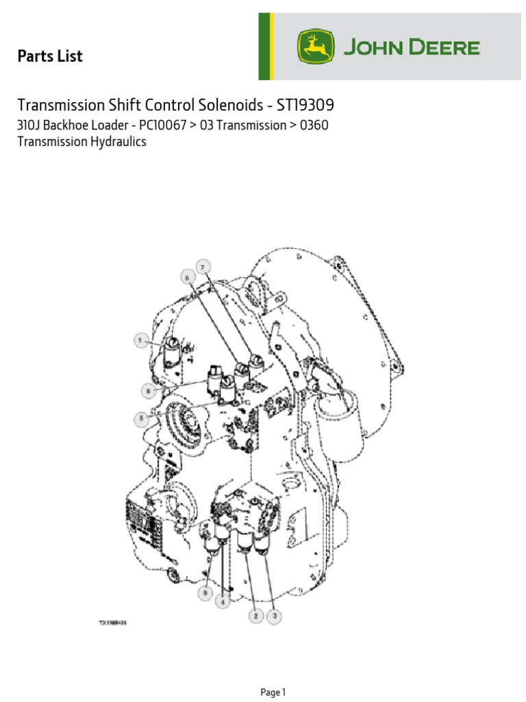 Despiece Ubicación Electro Válvulas 310j | PDF | Land Vehicles | Hydraulics
