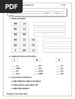ATIVIDADE 2 - 1º ANO Desafiosmate.blogspot