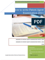 Answers to Patent Agent Examination 2010- How to prepare Patent Agent exam