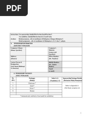 Sponsorship Form