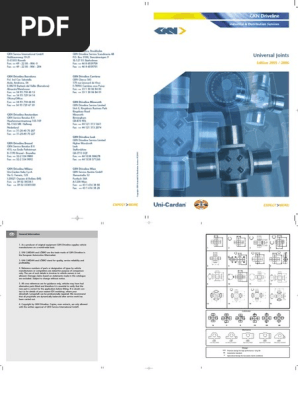 Pcat1632gkn Driveline Universal Joints 05 06 Pdf Motor Vehicle Manufacturers Of Japan Wheeled Vehicles