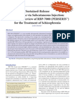 Sustained-Release Risperidone Via Subcutaneous Injection: A Systematic Review of RBP-7000 (PERSERIS™) For The Treatment of Schizophrenia