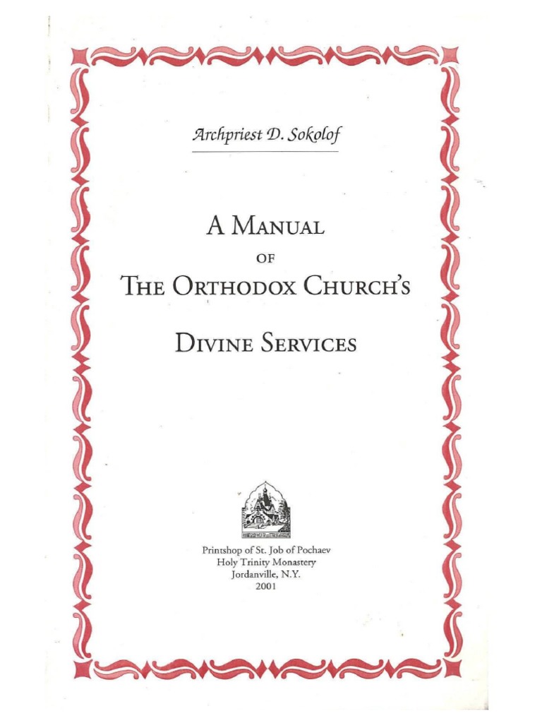 A Manual of The Orthodox Church Divine Services | PDF