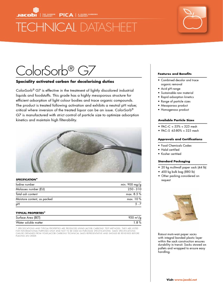 Jacobi Tds Colorsorb g7 A4 Eng A0214 | PDF | Chemistry | Physical Sciences