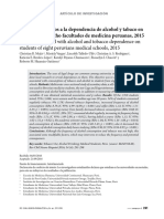 Factores Asociados A La Dependencia de Alcohol y Tabaco en Estudiantes de Ocho Facultades de Medicina Peruanas, 2015