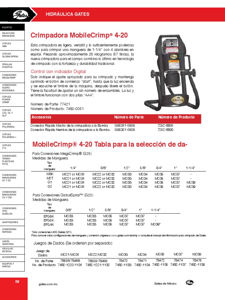 Crimpadora MobileCrimp® 420 Tecnología