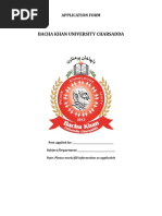 BKUC Job Application Form