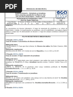 Programa de Disciplina - Introdução Ao Jornalismo