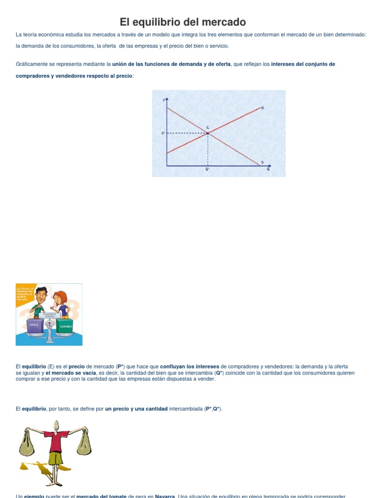Sesion 4 - Equilibrio de Mercado | PDF | Oferta y demanda | Oferta ...