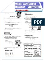 Introducción A Las Ecuaciones para Primero de Secundaria