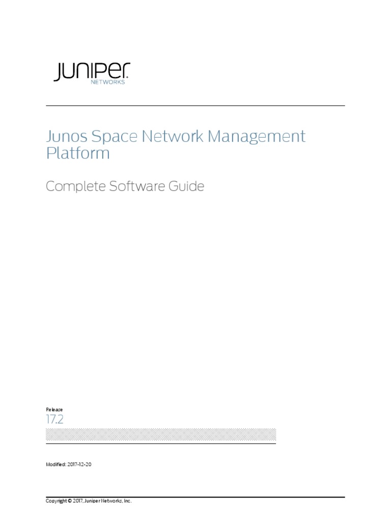 Software Guide Junos Space Platform | PDF | System Software | Computer ...