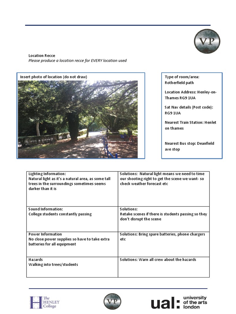 Location Recce 2 | PDF
