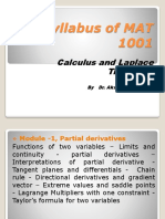 Syllabus of MAT 1001 For First Lectuure