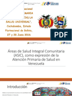 Atención Primaria de Salud Venezuela Áreas Salud Integral Comunitaria