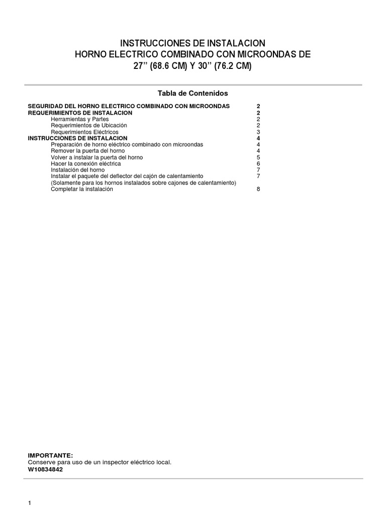 Manual de Instalacion KOCE500ESS PDF Cobre Tornillo