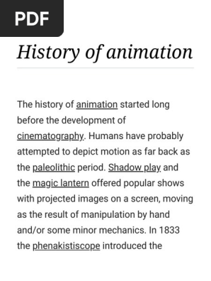 history of animation