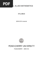 B.Sc. Allied Mathematics: Pondi Cherry Uni Versi Ty