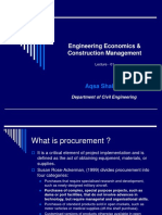 Engineering Economics & Construction Management: Aqsa Shabbir