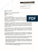 Documento de bancadas a Pedro Olaechea por comisión de TC