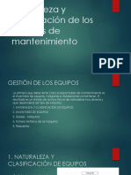 Gestión del mantenimiento de equipos: inventario, clasificación y ficha histórica