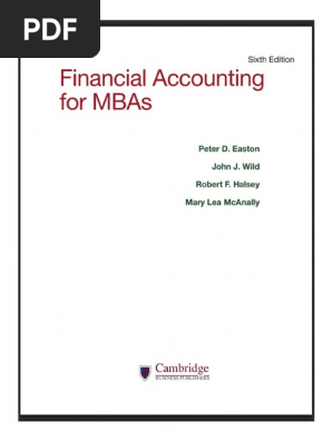 Book Financial Accounting For MBAs | PDF | Master Of