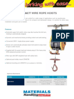 Compact Wire Rope Hoists: Features