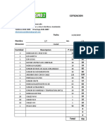 Fecha Nombre Direccion Cantidad Descripcion P Unitario Total 40 7 90 28 18 60 30 120 40 12 63 25 20 23 20 10 10 90 0 0 0 706