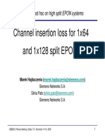 Channel insertion loss analysis for high split 1x64 and 1x128 EPON systems