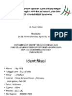 P1A0 Post Partum Spontan 3 Jam (Diluar) Dengan Syok Hemoragik + HPP Dini Ec Laserasi Jalan Lahir + PEB + Partial HELLP Syndrome