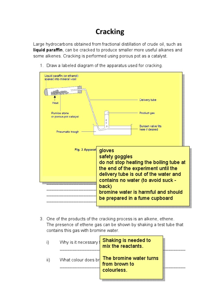 Cracking Answers | PDF | Alkane | Cracking (Chemistry)