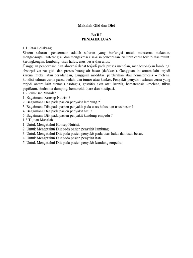 Makalah Gizi Dan Diet