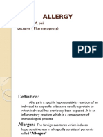 Allergy: Pharm .D, M. Phil Lecturer (Pharmacognosy)