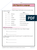 Figurative Language Practice Worksheet PDF
