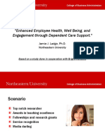 Enhanced Employee Health, Well Being, and Engagement Through Dependent Care Support.