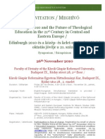 Edinburgh 2010 - Teológiai Oktatás Szimpózium Programja - Final - 2010 - 11 - 11