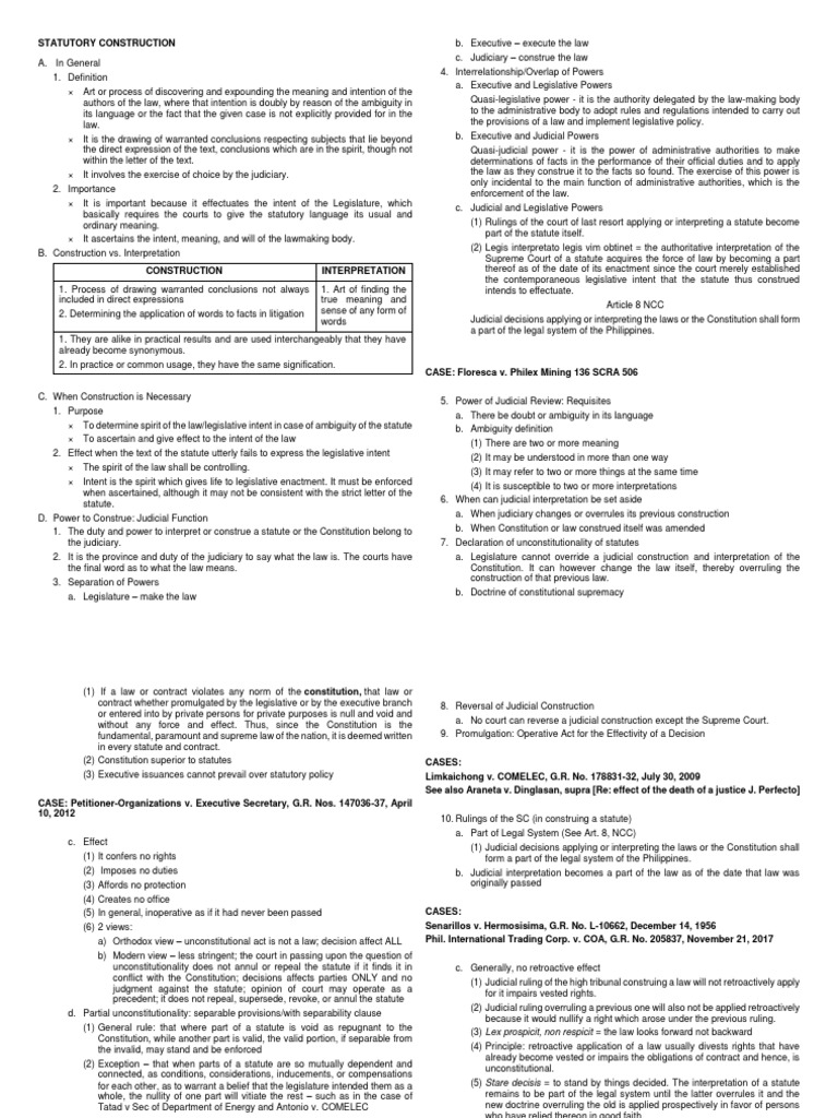 Understanding Statutory Construction | PDF | Statutory Interpretation ...