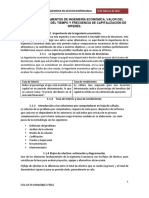 Unidad I. Fundamentos de Ingeniería Económica, Valor Del Dinero A Través Del Tiempo y Frecuencia de Capitalización de Interés.