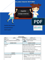 Dosificación Trimestral Quinto Grado