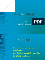 Selection Testing - Pps